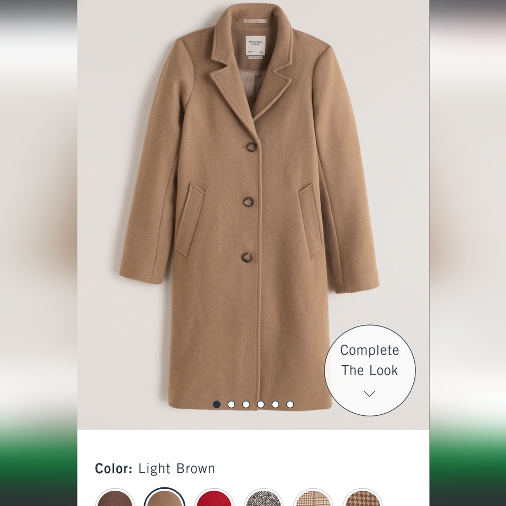 NWT Abercrombie & Fitch Dad Coat - Light Brown